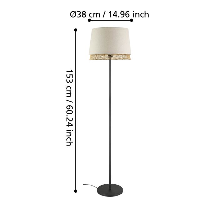 EGLO Stehlampe Tabley mit Doppelschirm